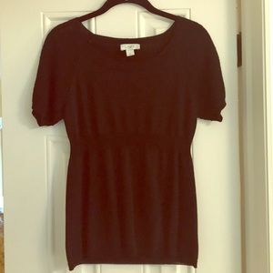 Loft Black synched waist top